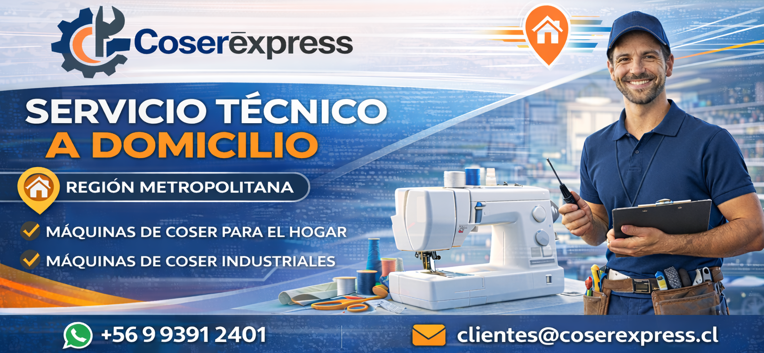 CoserExpress - Servicio t&eacute;cnico y mantenci&oacute;n de maquinas de coser a domicilio